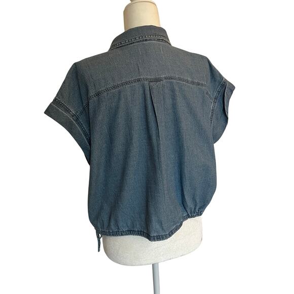 Madewell Denim Side-Tie Shirt in Aurea Wash size large - Picture 5 of 10